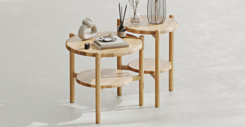 Norac Solid Oak Two Set Side Table