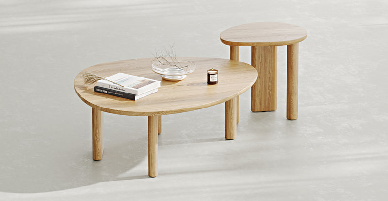 Almond Double Coffee Table Set Large