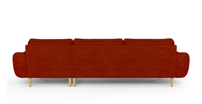 Klem 306 x 171 Sectional Wooden Leg - Cord Velour