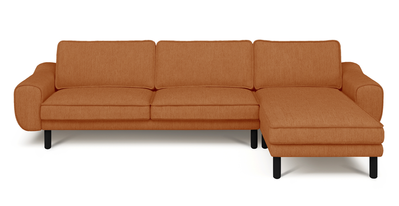 Klem 306 x 171 Sektional Zylindrisch Holzbein - Performance-Stoff