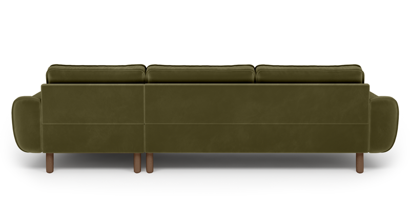 Klem 306 x 171 Sectional Cylindrical Wooden Leg - Velvet