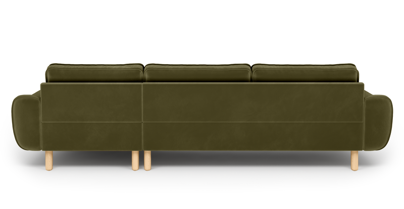 Klem 306 x 171 Sectional Cylindrical Wooden Leg - Velvet