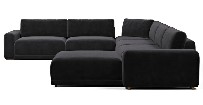 Carle 339 x 444 Sectional double arm and Ottoman - velvet