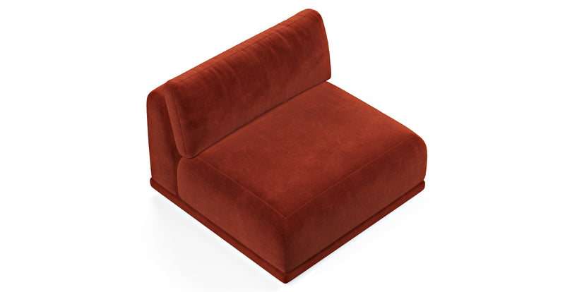 Carle single seat without armrests - velvet