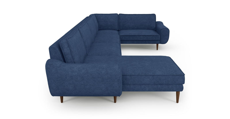 Klem 372 x 210 sectional wooden leg - corduroy velour