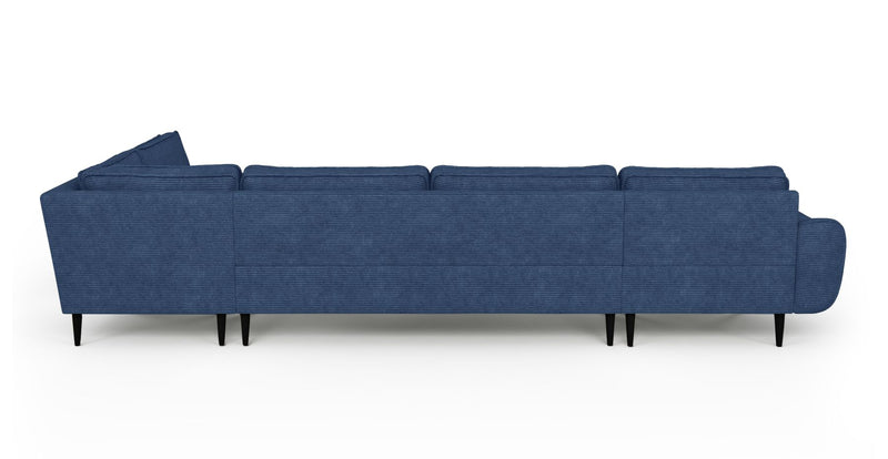 Klem 372 x 210 sectional wooden leg - corduroy velour