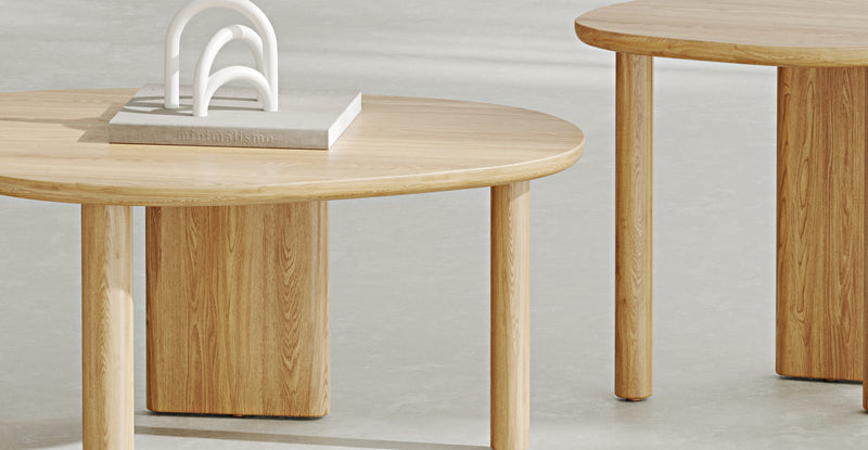 Almond Double Coffee Table Set Small