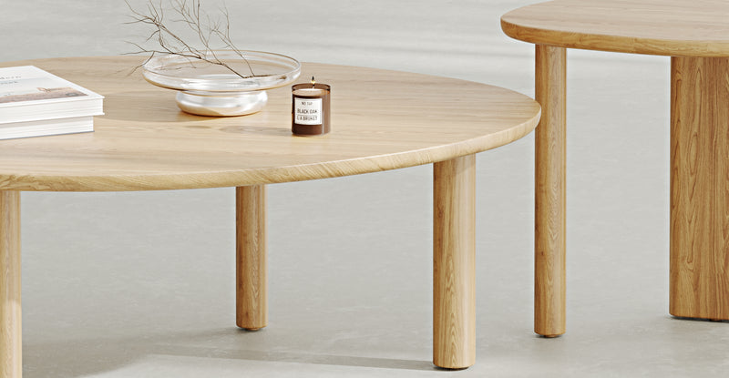 Almond Double Coffee Table Set Large