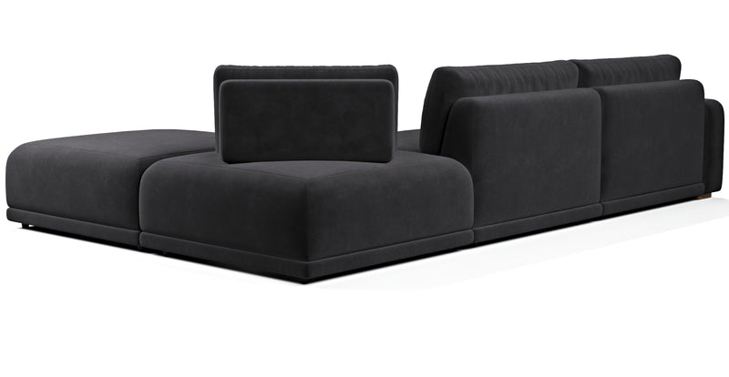 Carle 339 x 210 sectional with left armrest - velvet