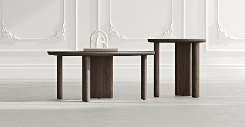 Almond Double Coffee Table Set Small