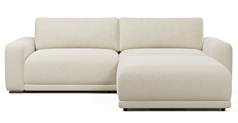 Carle 3-seater double arm and Ottoman - natural fabric