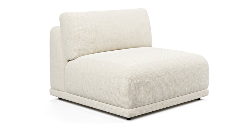 Carle single seat without armrests - natural fabric