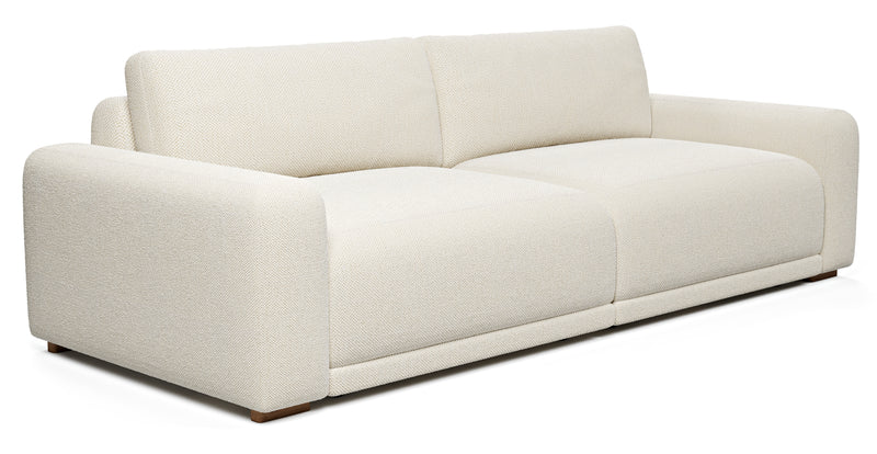 Carle 3-seater double arm - natural fabric