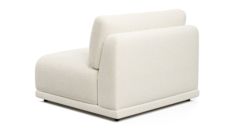 Carle single seat without armrests - natural fabric