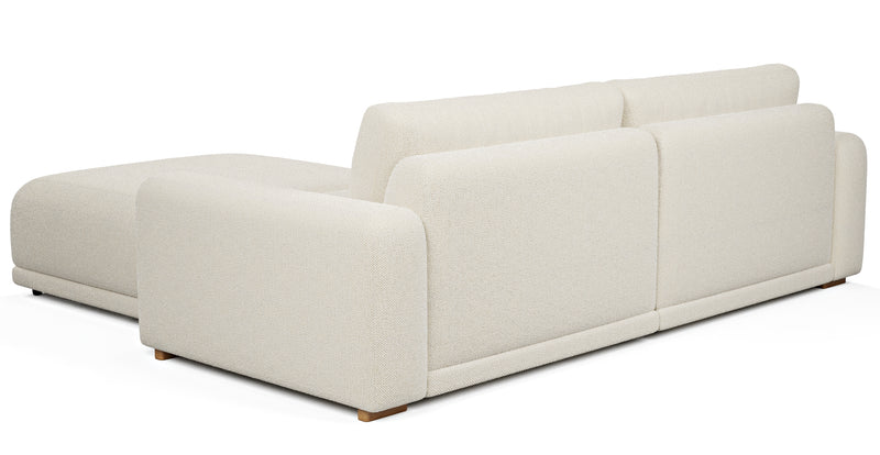 Carle 3-seater double arm and Ottoman - natural fabric