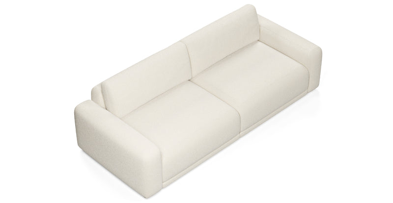 Carle 3-seater double arm - natural fabric