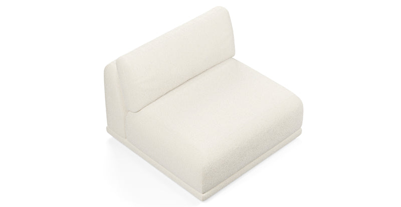 Carle single seat without armrests - natural fabric