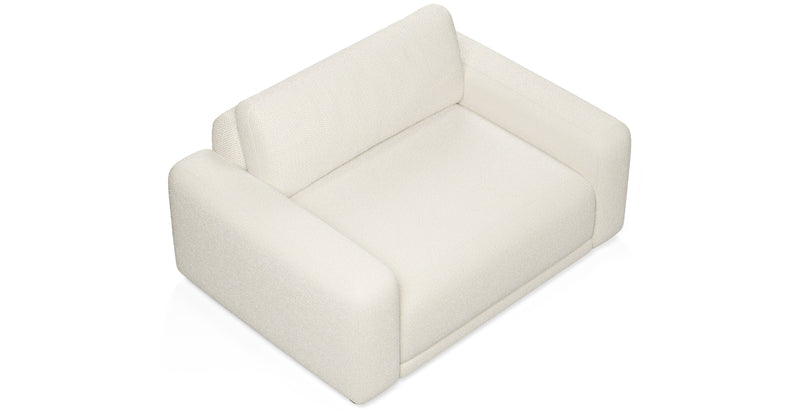 Carle single seat double arm - natural fabric