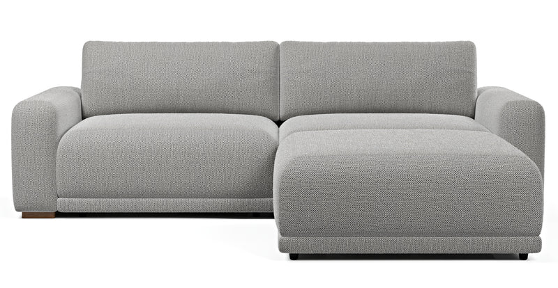 Carle 3-seater double arm and Ottoman - natural fabric