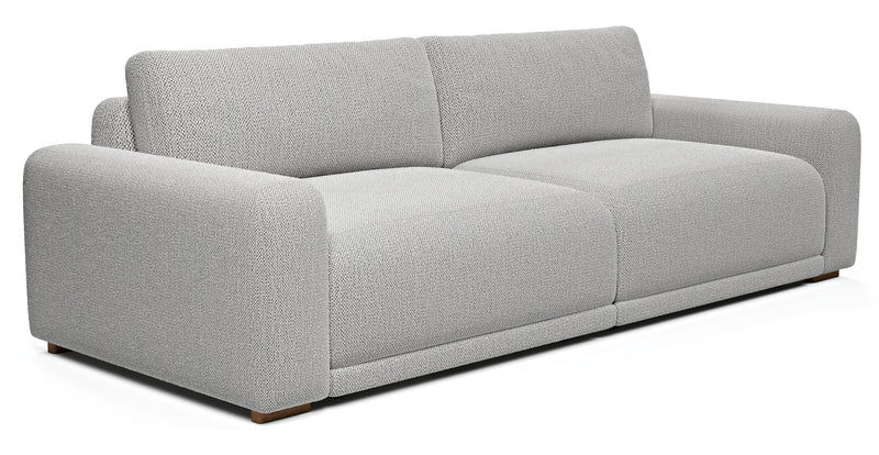 Carle 3-seater double arm - natural fabric