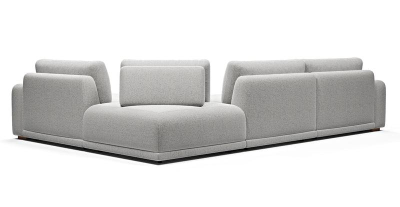 Carle 339 x 234 sectional double arm - natural fabric
