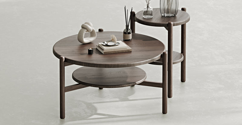 Norac Solid Oak Set Of Two Small Coffee Table