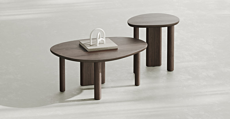 Almond Double Coffee Table Set Small