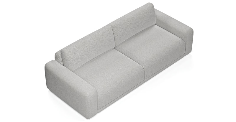 Carle 3-seater double arm - natural fabric