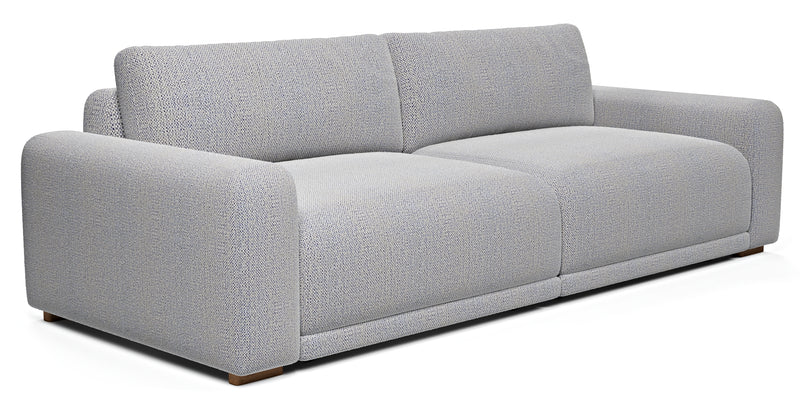 Carle 3-seater double arm - natural fabric