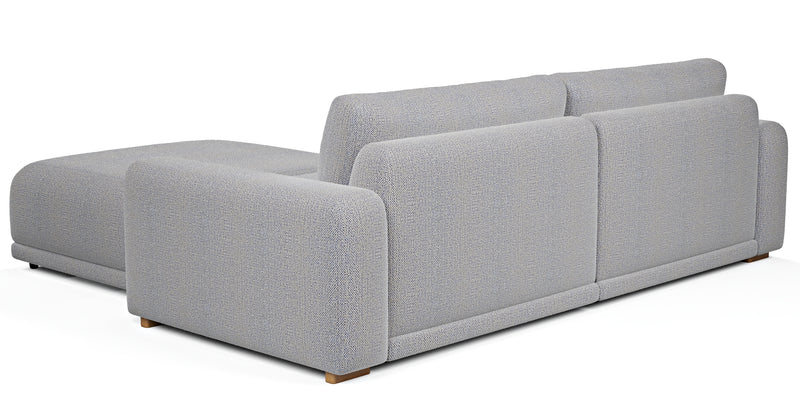 Carle 3-seater double arm and Ottoman - natural fabric