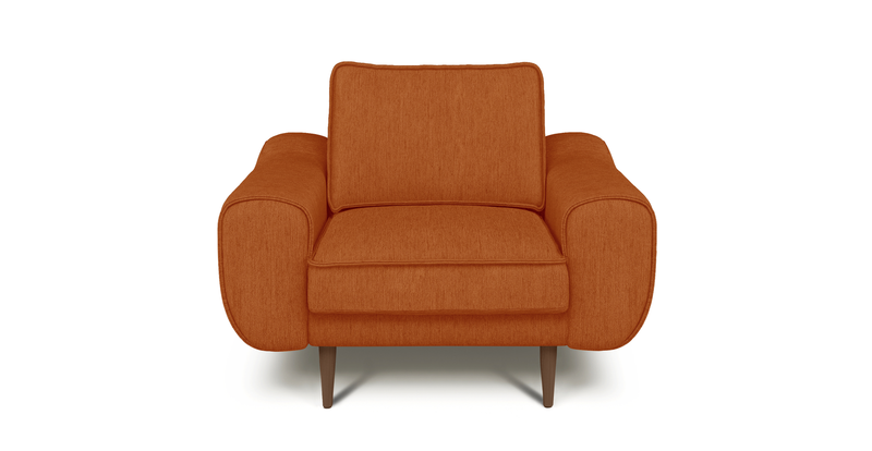 Klem Wooden leg armchair - Performance fabric