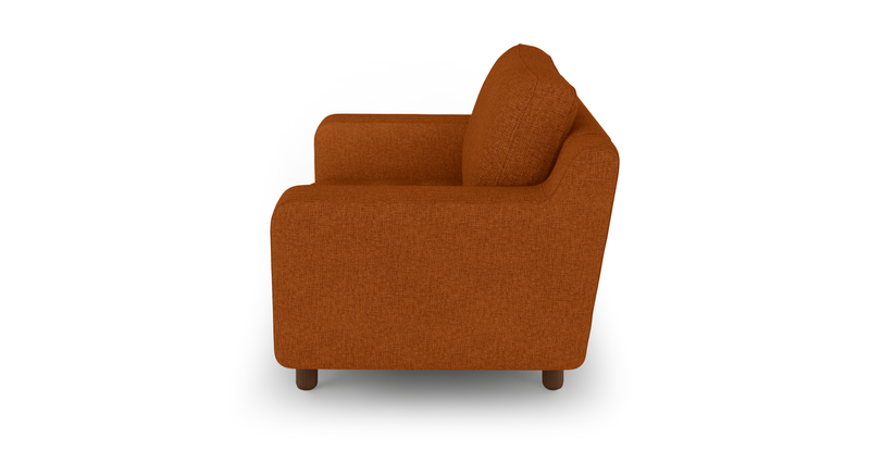 Modsy Armchair Cylindrical Wooden Leg - Fabric