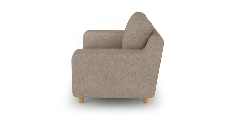 Modsy Armchair Cylindrical Wooden Leg - Fabric