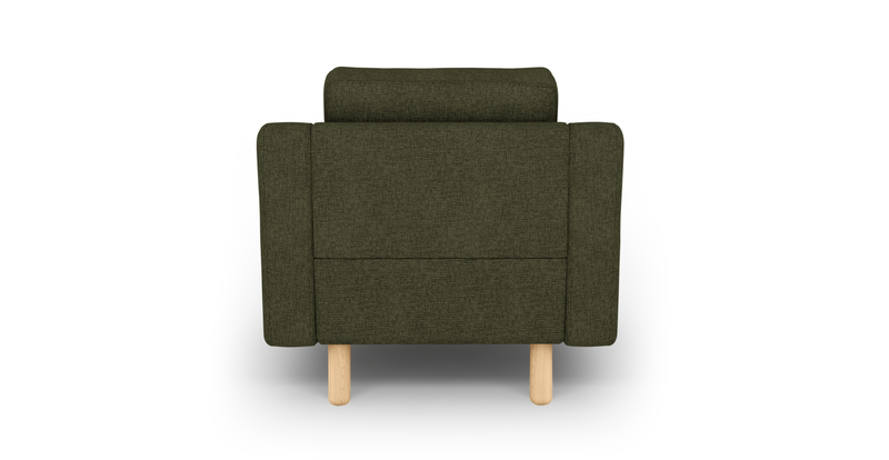 Modsy Armchair Cylindrical Wooden Leg - Fabric