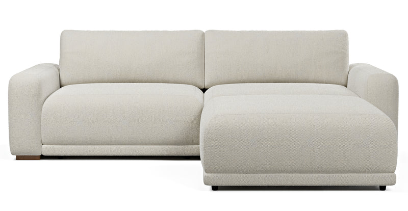 Carle 3-seater double arm and Ottoman - natural fabric