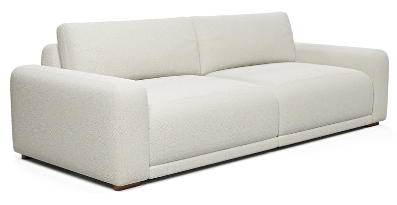 Carle 3-seater double arm - natural fabric