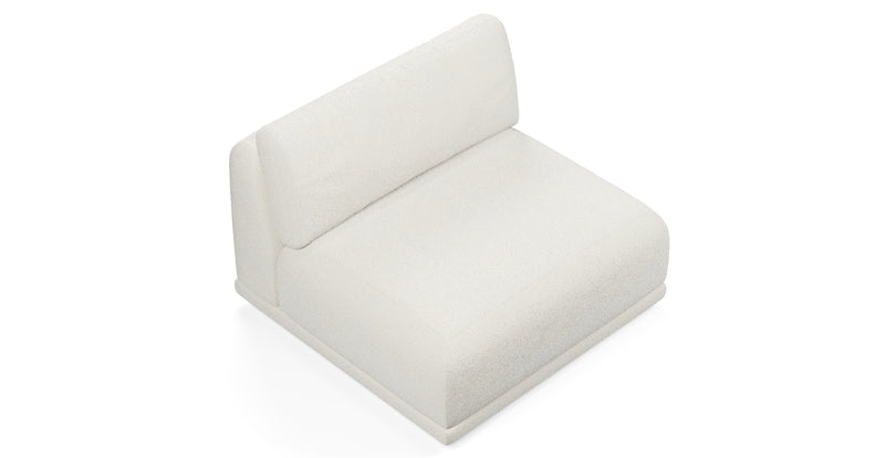 Carle single seat without armrests - natural fabric