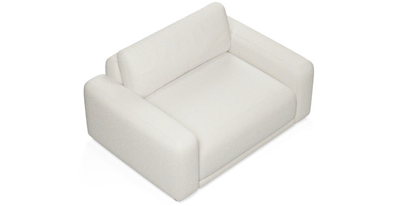 Carle single seat double arm - natural fabric