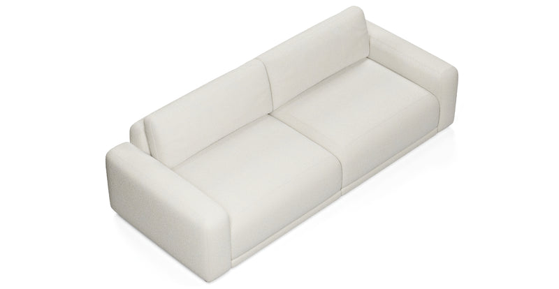 Carle 3-seater double arm - natural fabric