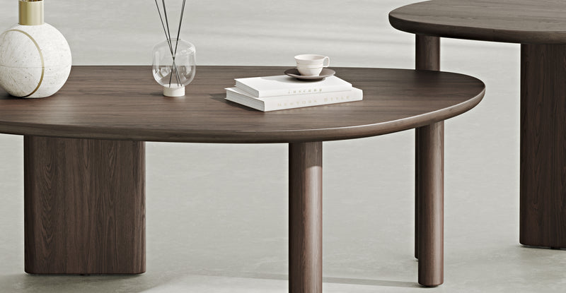 Almond Double Coffee Table Set Medium