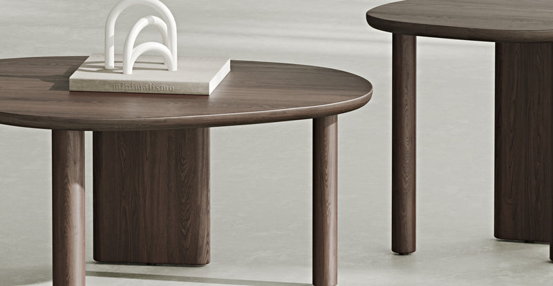 Almond Double Coffee Table Set Small