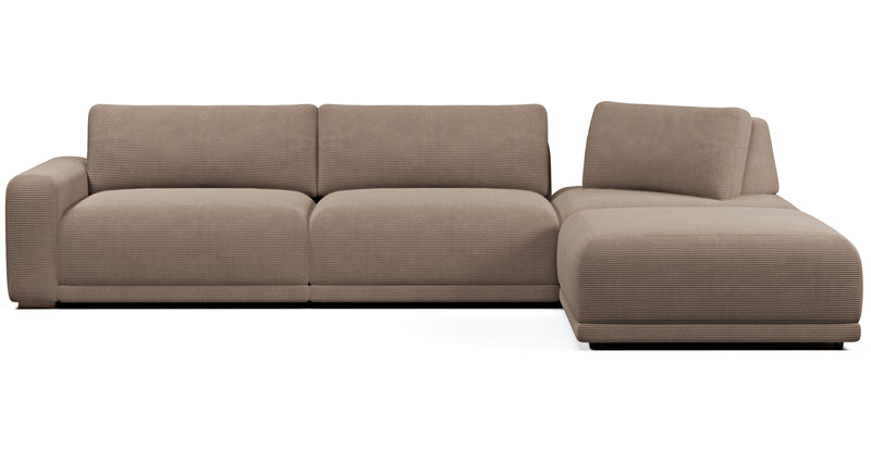 Carle 339 x 210 Sectional with left armrest - Cord velor