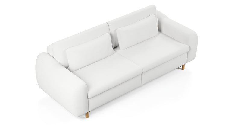 Nyra 3-seater sofa bed with wooden leg - corduroy velour