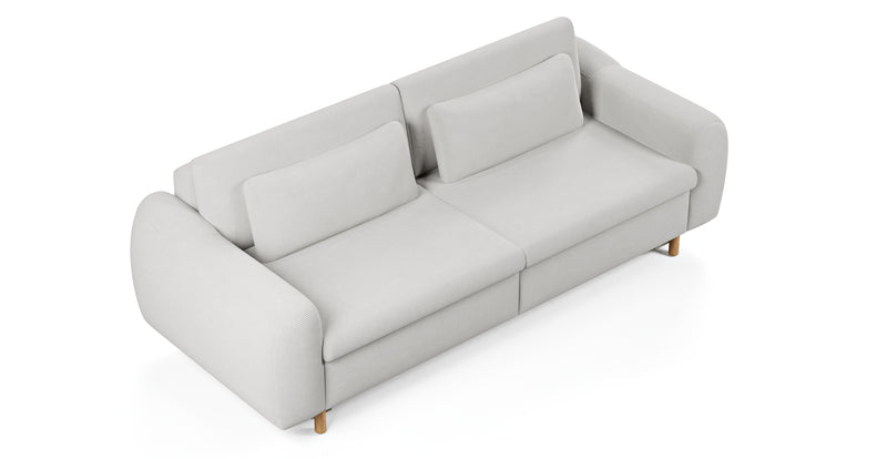 Nyra 3-seater sofa bed with wooden leg - corduroy velour