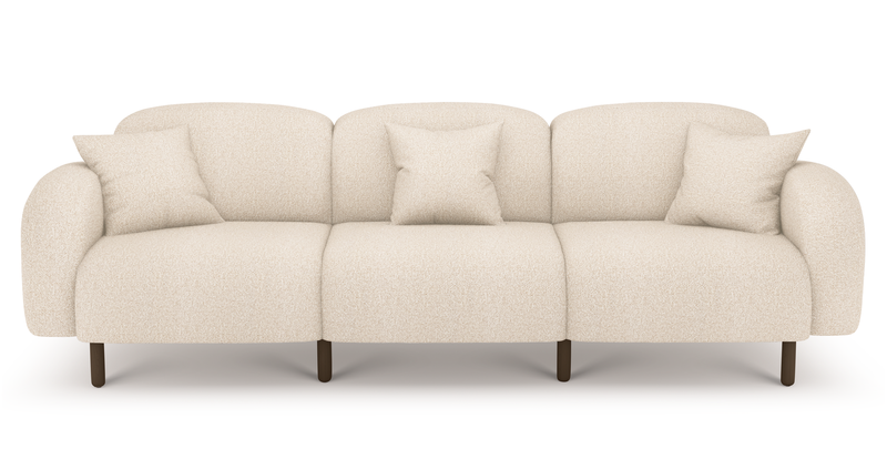 Brood 4-Sitzer Sofa Holzbein - Bouclé