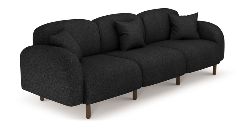 Brood 4-Sitzer Sofa Holzbein - Bouclé
