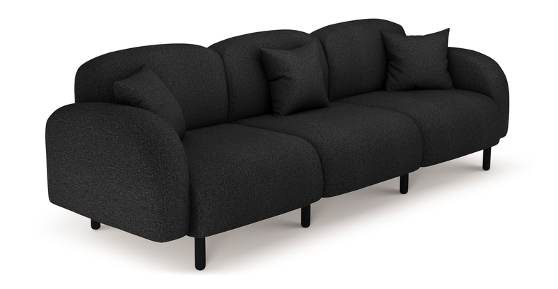 Brood 4-Sitzer Sofa Holzbein - Bouclé