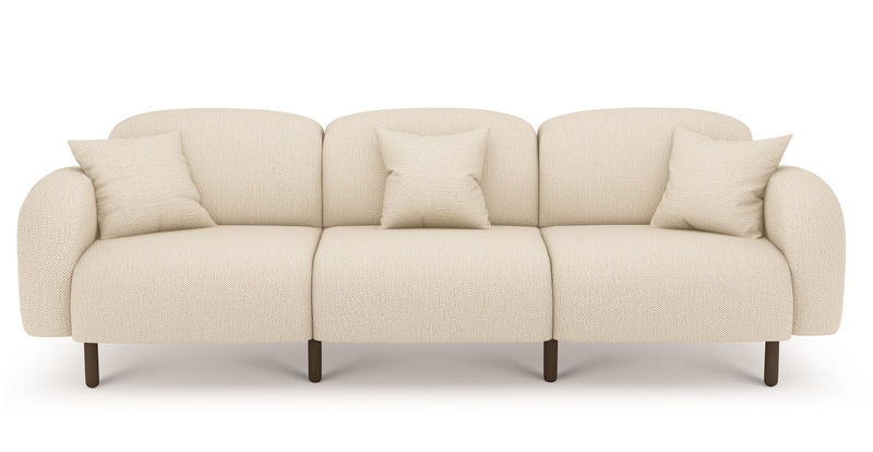 Brood 4-Sitzer Sofa Holzbein - Naturgewebe