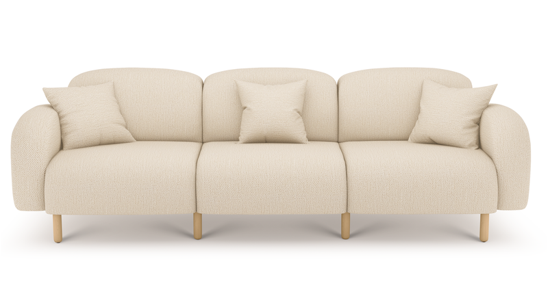 Brood 4-Sitzer Sofa Holzbein - Naturgewebe