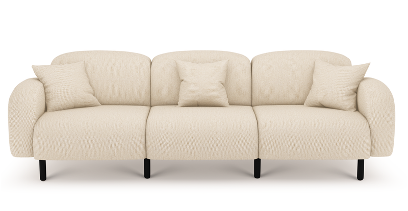 Brood 4-Sitzer Sofa Holzbein - Naturgewebe
